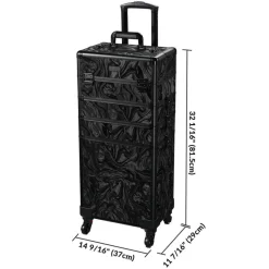 Byootique 3-Piece Makeup Train Cases Cosmetic Organizer Kit Artist CB Shadows