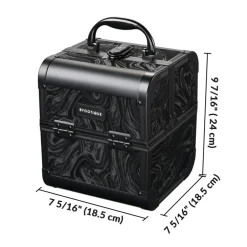 Byootique 3-Piece Makeup Train Cases Cosmetic Organizer Kit Artist CB Shadows