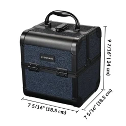Byootique 2-Piece Makeup Train Case Cosmetic Organizer Kit Rococo Midnight
