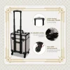 Byootique 2-Piece Makeup Train Case Cosmetic Organizer Kit Art Deco Graphite