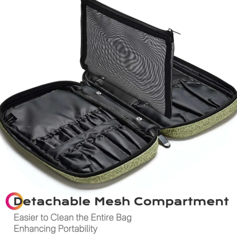 Byootique Travel Makeup Brush Holder Bag Cosmetic Brush Organizer Rococo 2 Pack