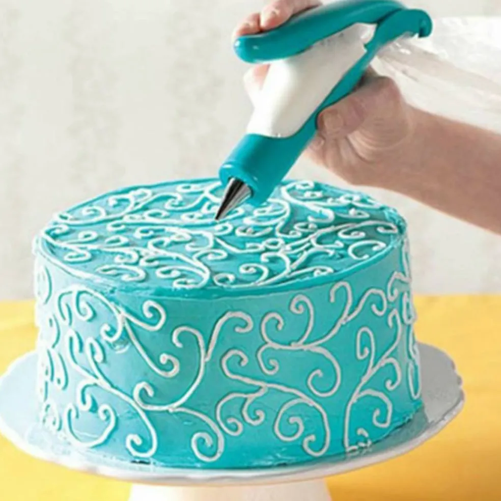 Cake Decorating Pen Tool Kit Pastry Bag DIY Cake Deco Tools Kit Pastry Icing Pen Piping Kit Bags(Blue)