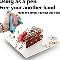 Cake Decorating Pen Tool Kit Pastry Bag DIY Cake Deco Tools Kit Pastry Icing Pen Piping Kit Bags(Blue)