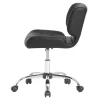 Calico Designs Crest Black Mobile Office Task Chair with Adjustable Height