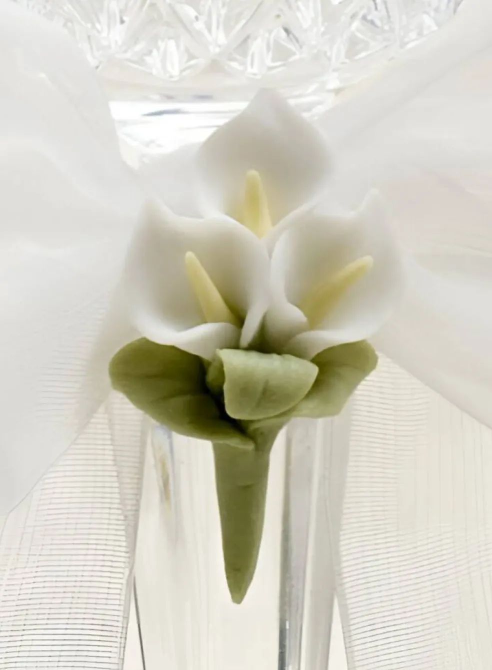 Calla Lily Bouquet Wedding Cake Server Set