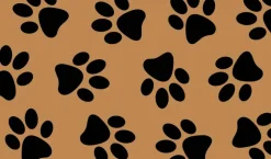 Calloway Mills Black Paw Print Doormat