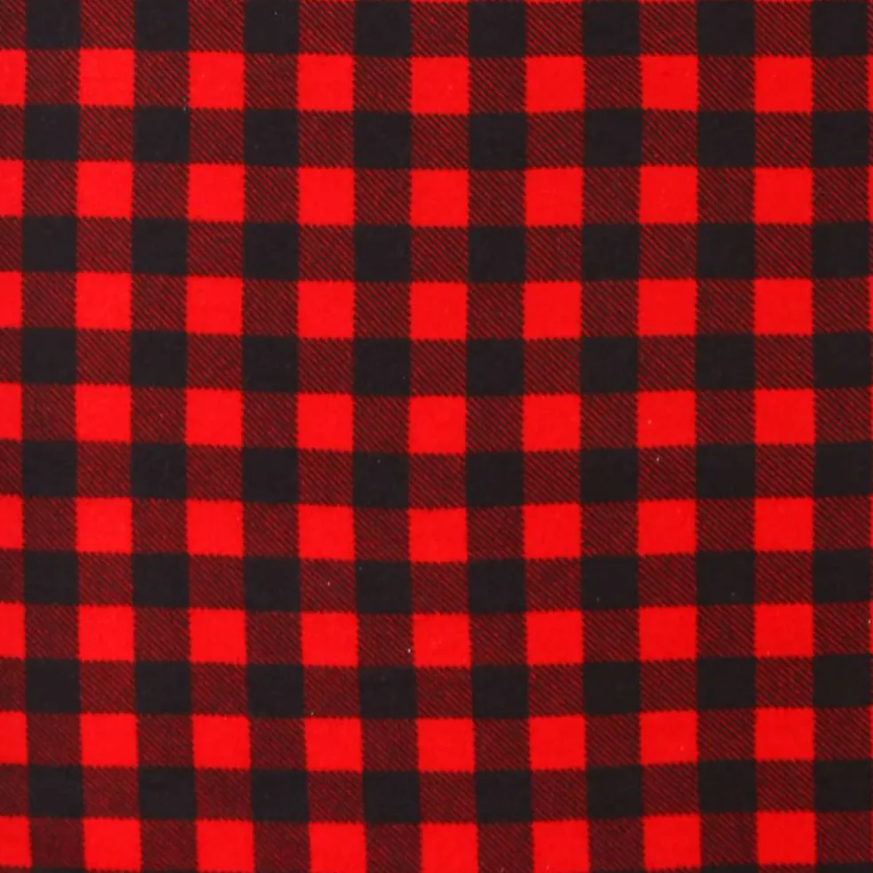 Camelot Fabrics Black & Red Plaid Flannel Fabric