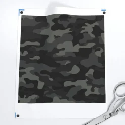 Camo Black Gray Camouflage Athletic Custom Printed Fabric by Spoonflower Various Fabrics by the Yard or Fat Quarter