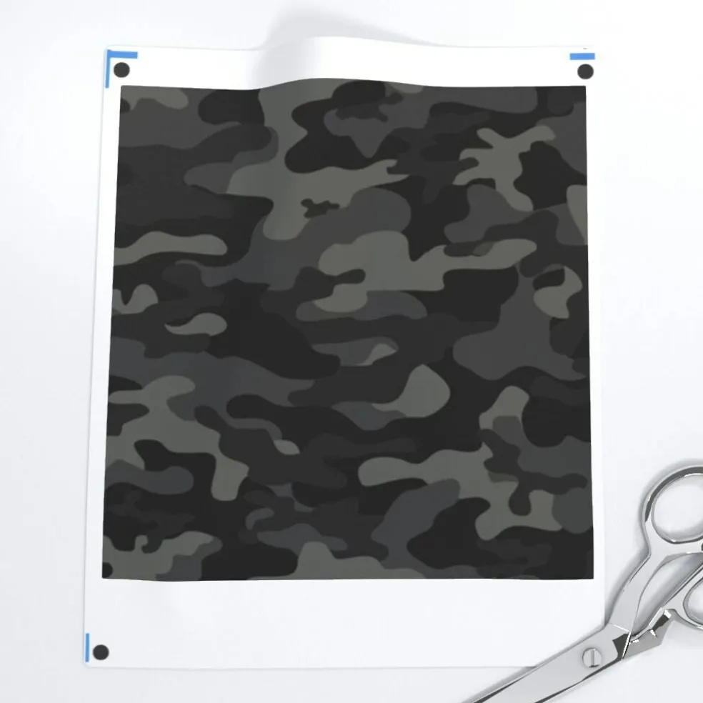 Camo Black Gray Camouflage Athletic Custom Printed Fabric by Spoonflower Various Fabrics by the Yard or Fat Quarter