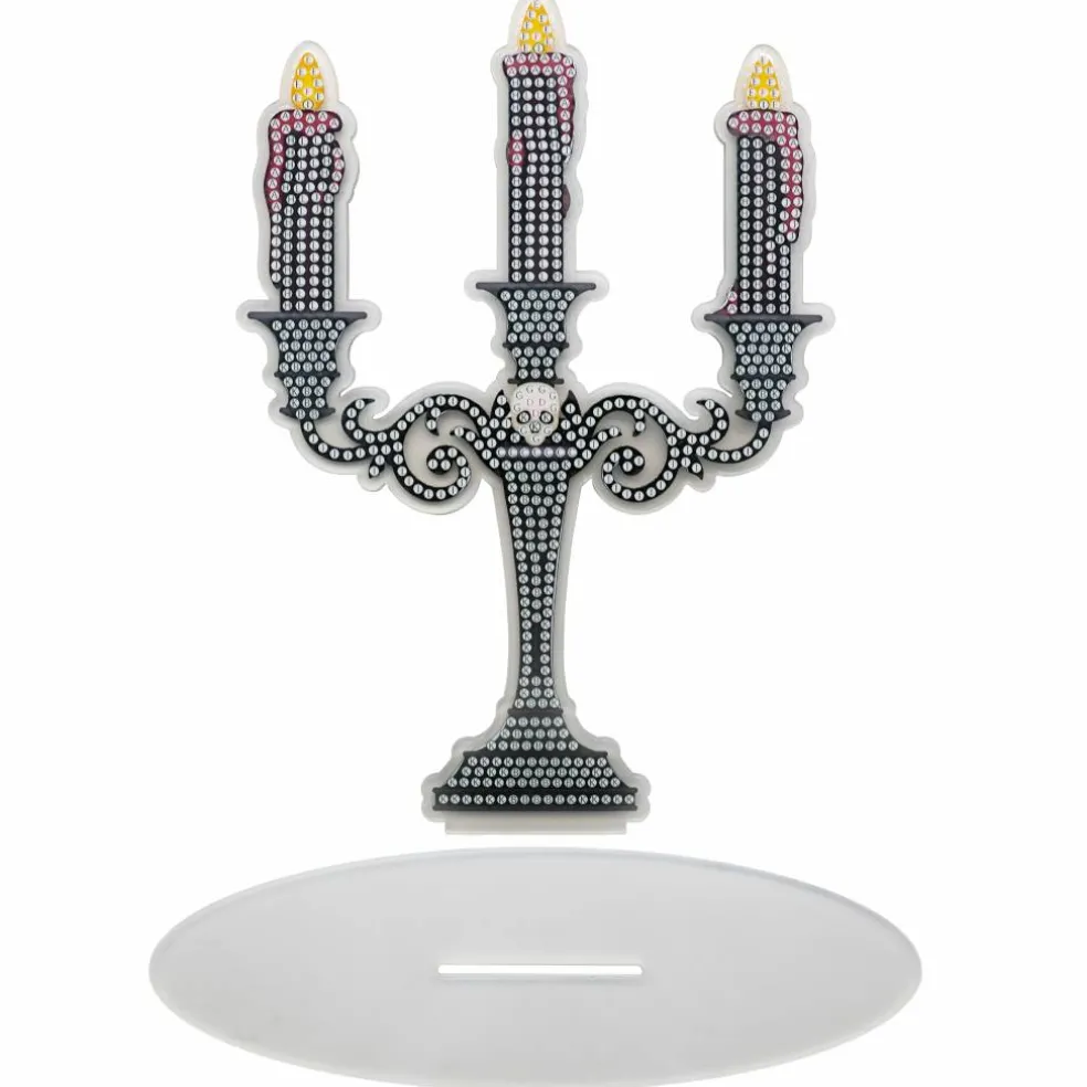 8" Candelabra Acrylic Surface Diamond Art Kit with Stand by Make Market®
