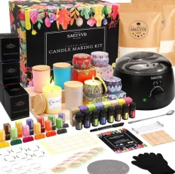 Candle Making Kit with Hot Plate Full Set - for Adult 11.81 x 10.63 x 7.09 inches