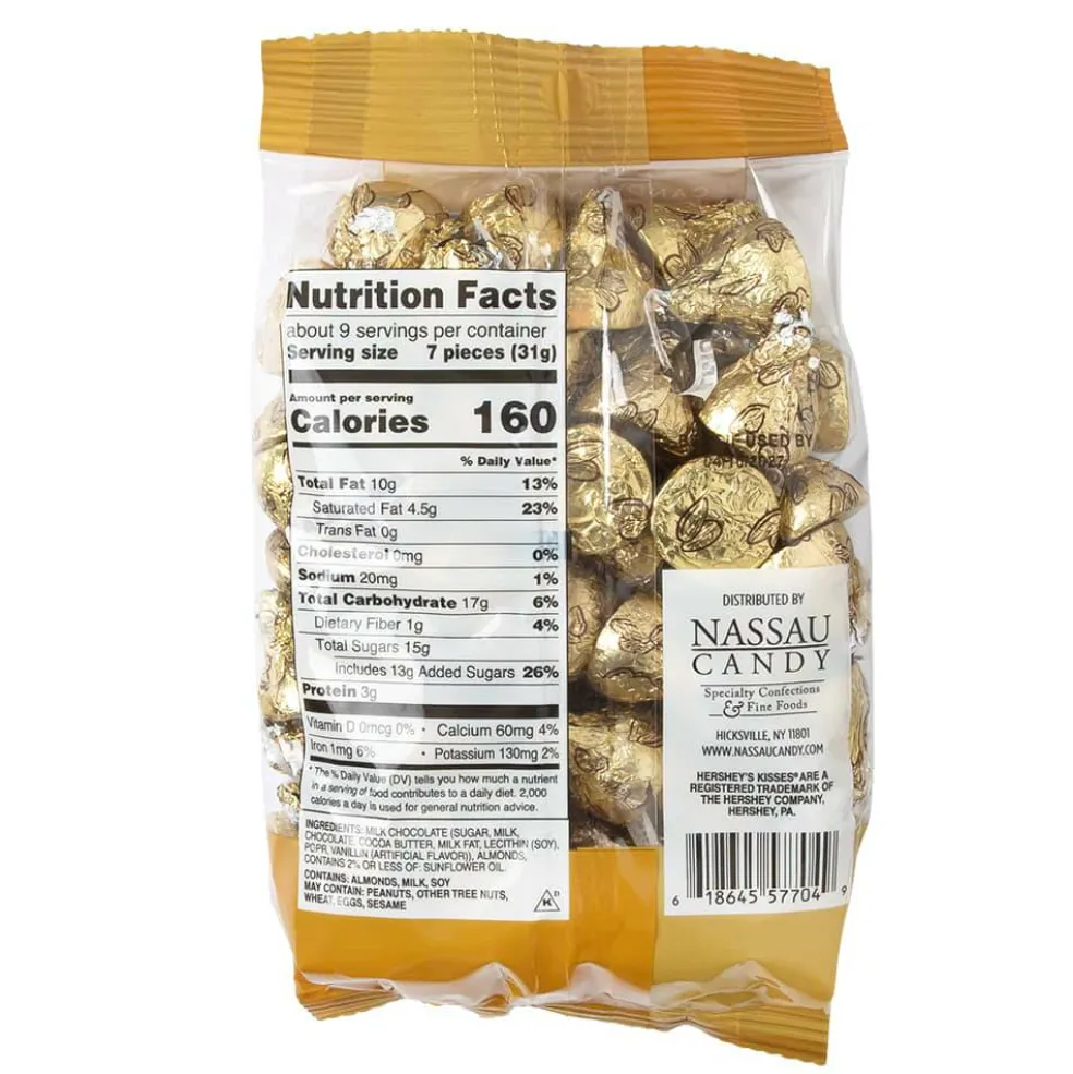 Candy by Color Studio Hershey's Gold Milk Almond Chocolate Kisses