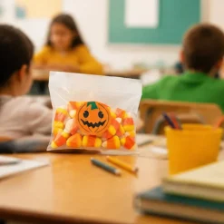 Candy Corn Handouts with Pumpkin Stickers 32 Pack Treats