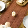 Caramel Woven Farmhouse Fall Table Runner 12x72 Inch