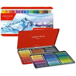 Caran D'ache NeoColor II Crayons Tin Case Set of 84 - Multicolor