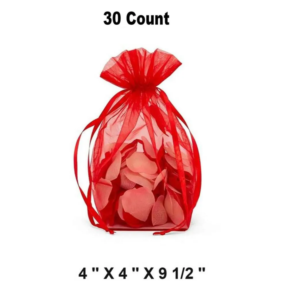 Cardboard Square Bottom Organza Bags 4 '' X 4 '' X 9 1/2 '' for Events