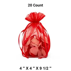 Cardboard Square Bottom Organza Bags 4 '' X 4 '' X 9 1/2 '' for Events