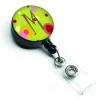 Carolines Treasures  Letter M Monogram Lime Green Retractable Badge Reel