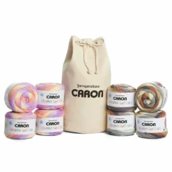 Caron® Cinnamon Swirl Cakes™ Yarn Value Pack with Canvas Bag