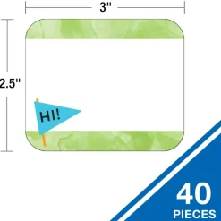 Carson Dellosa Celebrate Learning 40PC Name Tags, Hello My Name Is Stickers, Nametags for Daycare Labels, Locker Organization, Back to School Decor, Classroom Essentials, and Teacher Supplies