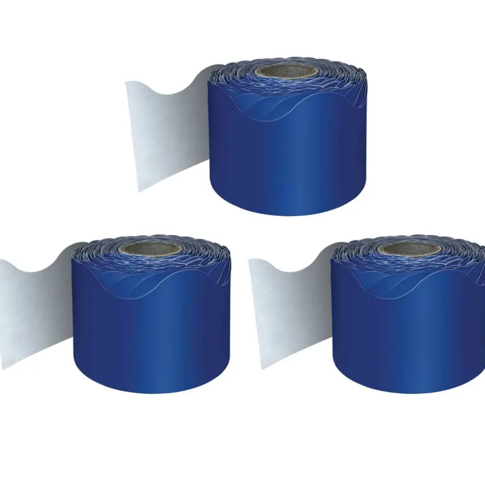 Carson Dellosa® Navy Rolled Scalloped Border, 195ft.