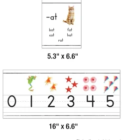 Carson Dellosa 31 pc Bundle of Photographic Alphabet and Number Line Bulletin Board Decorations, abc, Word Families, and Counting Toddler Learning Posters With Picture Cues, Classroom and Wall Decor