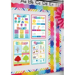 Carson Dellosa 16-Piece Spanish Early Learning Posters, 11" x 17" Colors, Numbers, Alphabet, Shapes, Sight Words Wall Art, ESL Preschool and Kindergarten Classroom Decor and Teacher Supplies