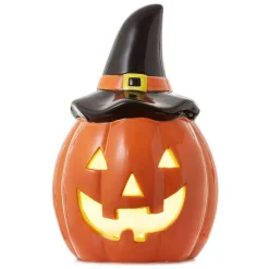Casafield Pre Lit Ceramic Halloween Jack-O-Lantern Tabletop Decor