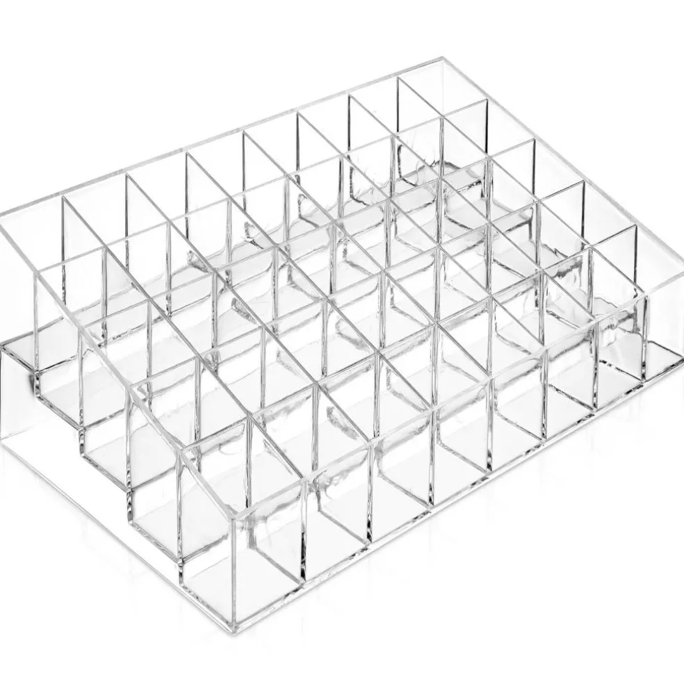 Casafield 40 Slot Acrylic Lipstick & Makeup Organizer - Cosmetic Display Case - Clear