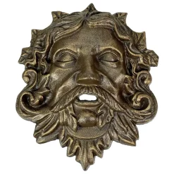 Cast Iron Green Man Wall Décor, Multiple Finishes