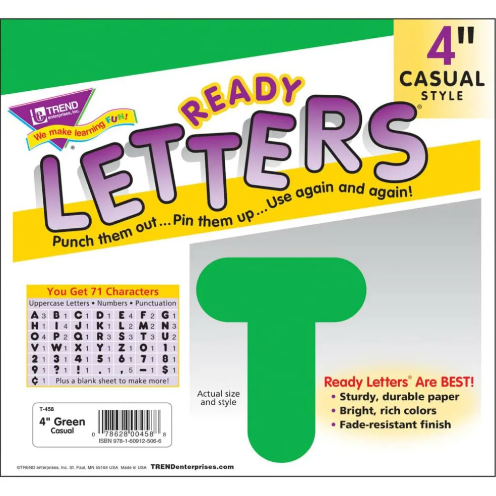 4" Casual Uppercase Ready Letters®