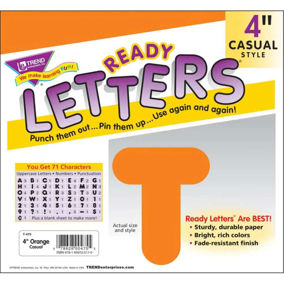 4" Casual Uppercase Ready Letters®
