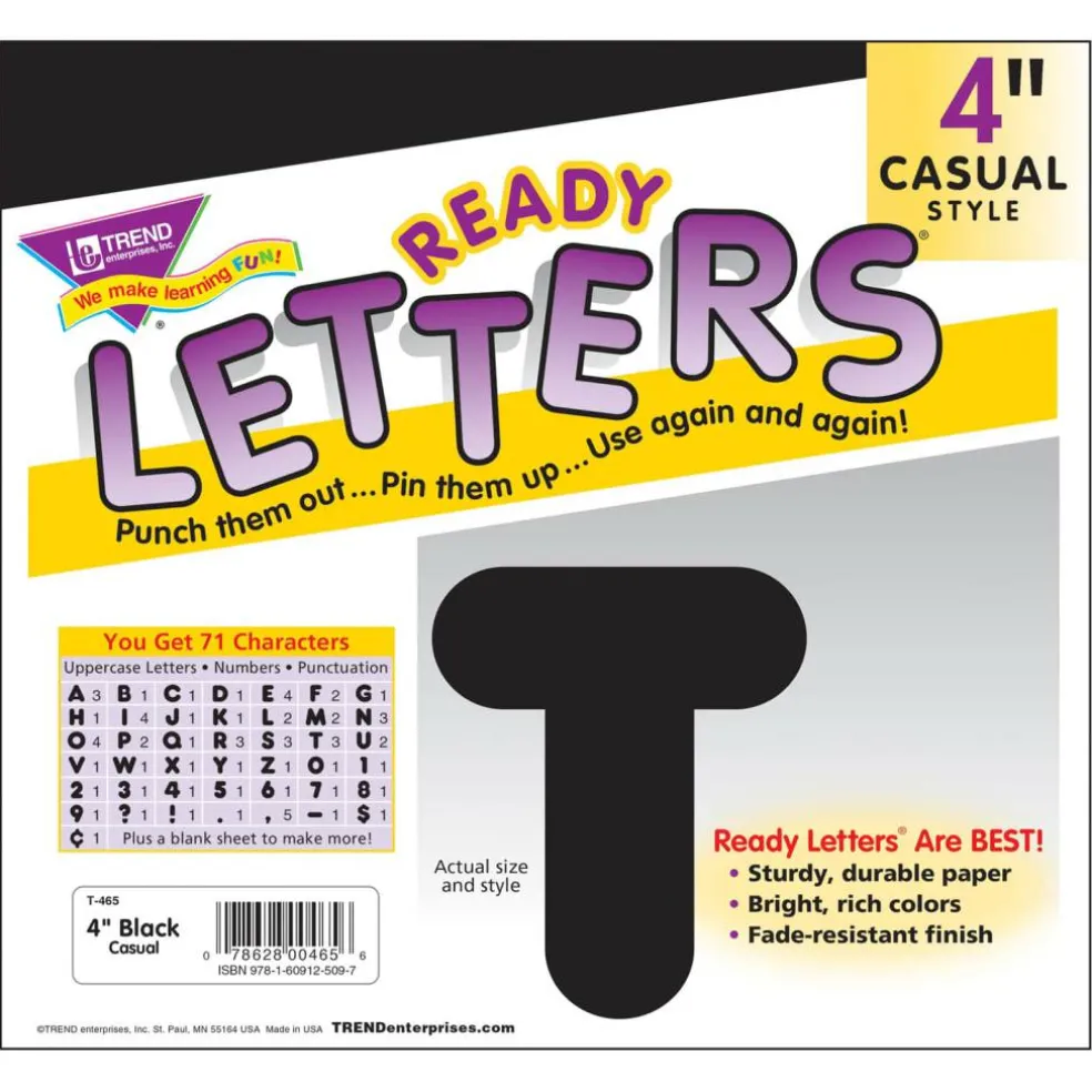 4" Casual Uppercase Ready Letters®