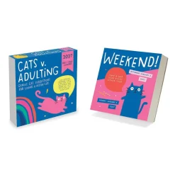 2027 Cats vs Adulting by Amy Smyth Daily Desktop Calendar