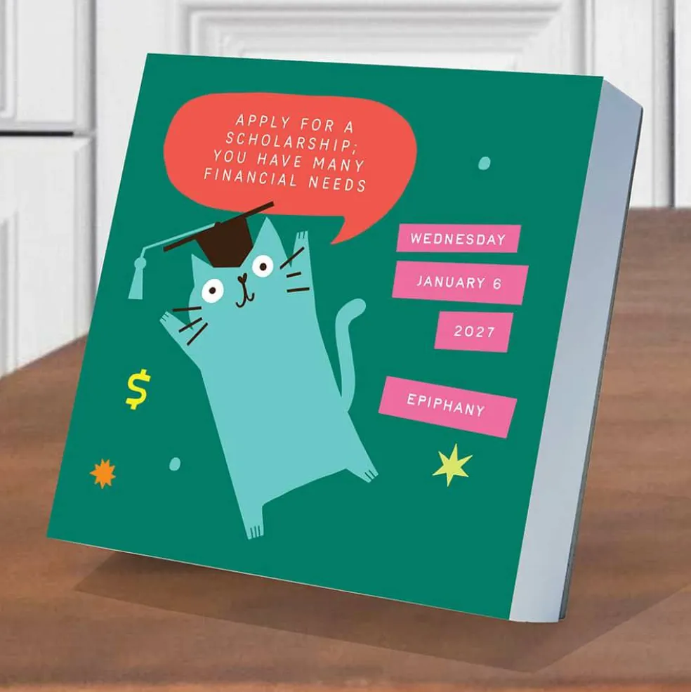 2027 Cats vs Adulting by Amy Smyth Daily Desktop Calendar