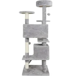 53" Cat Tree Activity Tower Pet Furniture Sisal-Covered Scratch Post Play Relax