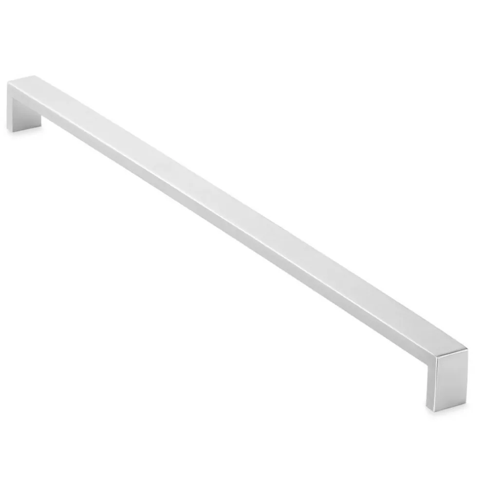 Cauldham Solid Stainless Steel Cabinet Hardware Square Handle Pull Brushed Satin Nickel