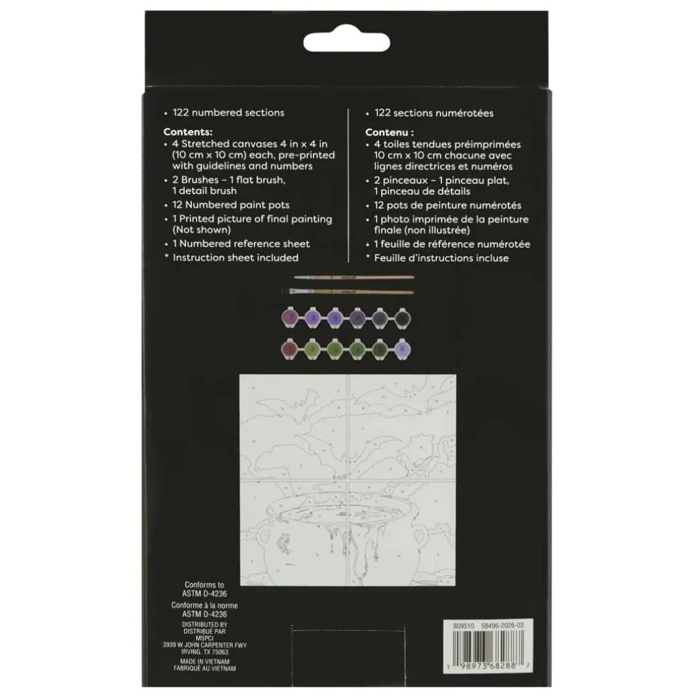 Cauldron Bats Paint-by-Number Gallery Mini Kit by Artist's Loft®