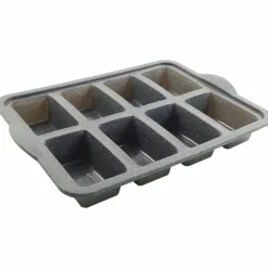 8-Cavity Metal-Reinforced Silicone Mini Loaf Pan by Makery®