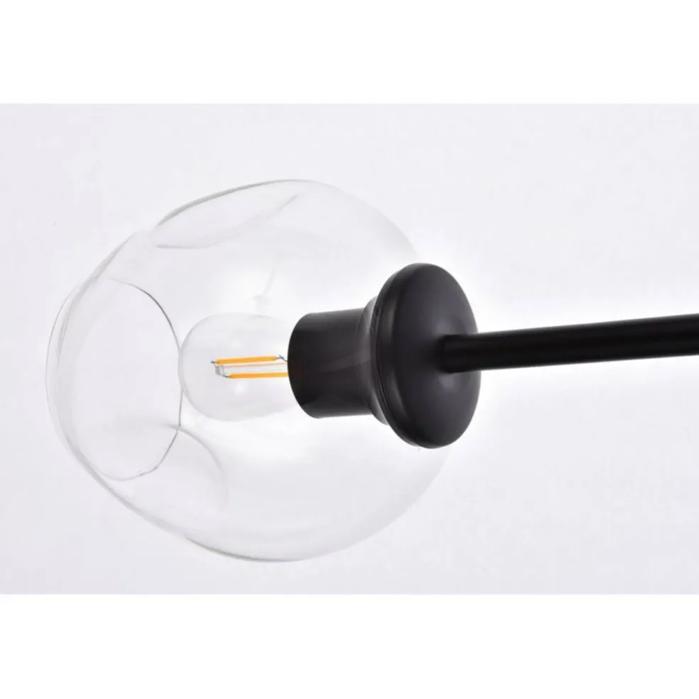 Cavoli 5 lights black chandelier