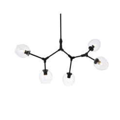 Cavoli 5 lights black chandelier