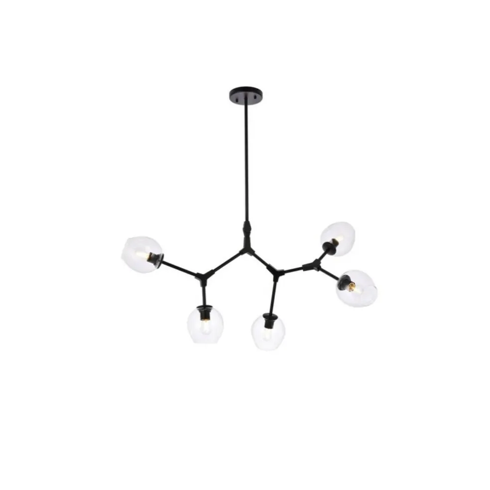Cavoli 5 lights black chandelier