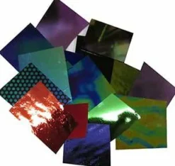 CBS Dichroic Assorted Jewelry Pack on Thin Black Glass 1/4lb.Bag 90 COE