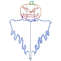 CC Christmas Decor LED Lighted Jack O Lantern Evil Scarecrow Outdoor Halloween Decoration - 72"