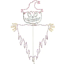 CC Christmas Decor LED Lighted Jack O Lantern Voodoo Scarecrow Outdoor Halloween Decoration - 72"