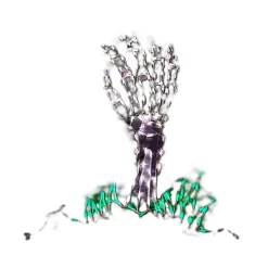 CC Christmas Decor LED Lighted Skeleton Hand Outdoor Halloween Decoration - 37"
