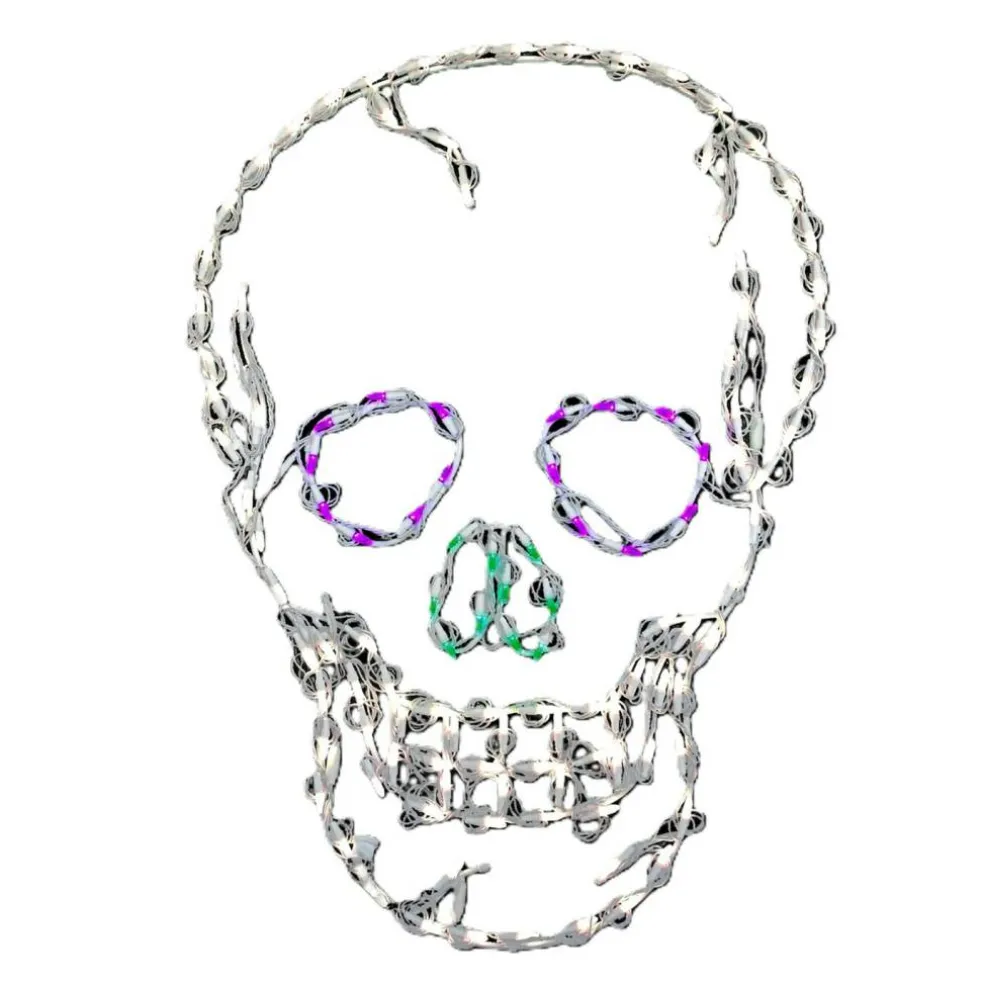 CC Christmas Decor LED Lighted Skull Outdoor Halloween Decoration - 36"