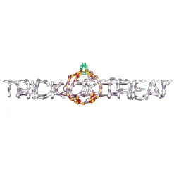 CC Christmas Decor LED Lighted Trick or Treat with Pumpkin Outdoor Halloween Decoration - 52"