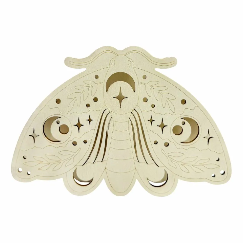7.75" Celestial Moth DIY LED Wood Décor by Make Market®