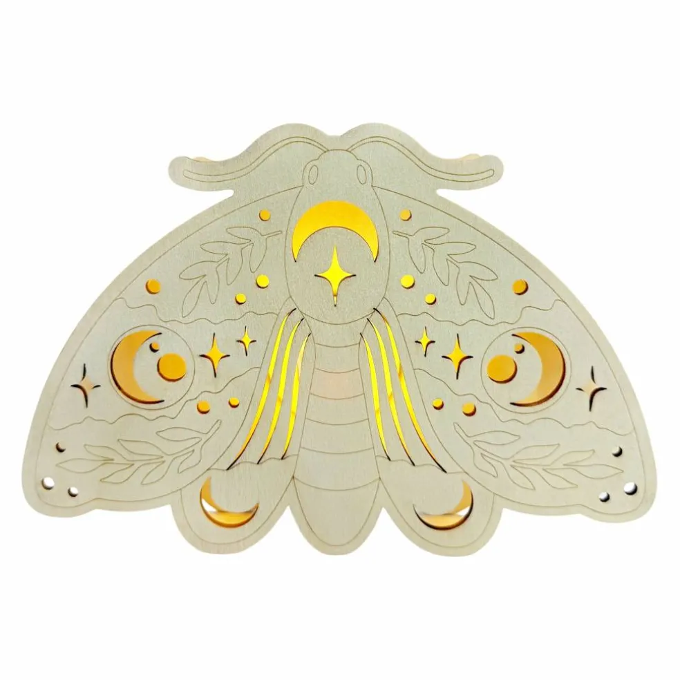 7.75" Celestial Moth DIY LED Wood Décor by Make Market®